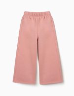 Pantalon large en polaire à doublure brossée pour filles, rose clair