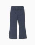 Jeggings évasés en maille brossée pour filles, bleu marine – Image 2