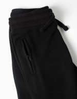 Pantalon de jogging en polaire avec cordon de serrage et poches pour garçon, noir – Image 3