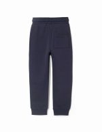 Pantalon de jogging en polaire avec cordon de serrage et poches pour garçon, bleu marine – Image 2
