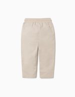Pantalon en sergé coupe slim avec cordon de serrage pour bébé garçon, beige clair – Image 2