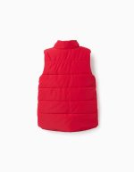 Doudoune sans manches rouge avec doublure polaire et poches pour garçon – Image 2