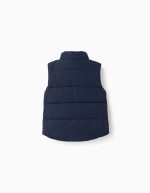 Gilet matelassé avec doublure polaire et poches latérales pour bébé, bleu marine – Image 2