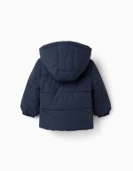 Doudoune à capuche amovible pour bébé garçon, bleu marine – Image 2