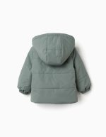 Doudoune à capuche amovible pour bébé garçon, vert foncé – Image 2