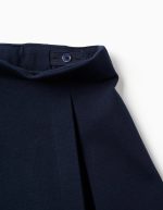 Jupe Roma en maille avec plis devant et dos pour filles, bleu marine – Image 3