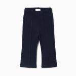 Leggings évasés Roma en maille pour bébés filles, bleu foncé