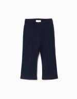 Leggings évasés Roma en maille pour bébés filles, bleu foncé