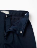 Pantalon large en maille interlock pour filles, bleu marine – Image 3