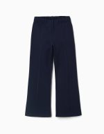 Leggings évasés Roma en maille pour filles, bleu foncé