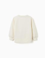 Sweat-shirt à imprimé en relief Arts pour filles, blanc/rose – Image 2