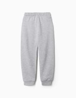 Pantalon de jogging slim en polaire avec poches et imprimé ZY pour garçon, gris clair – Image 2