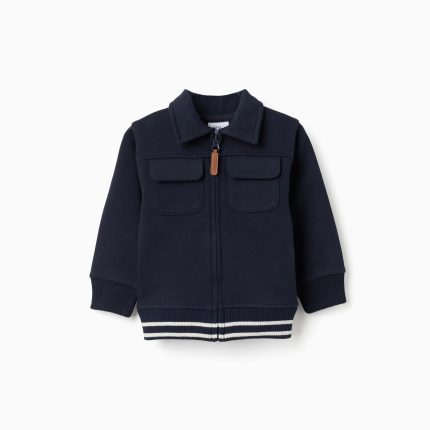 Veste polaire bleu foncé pour bébé garçon