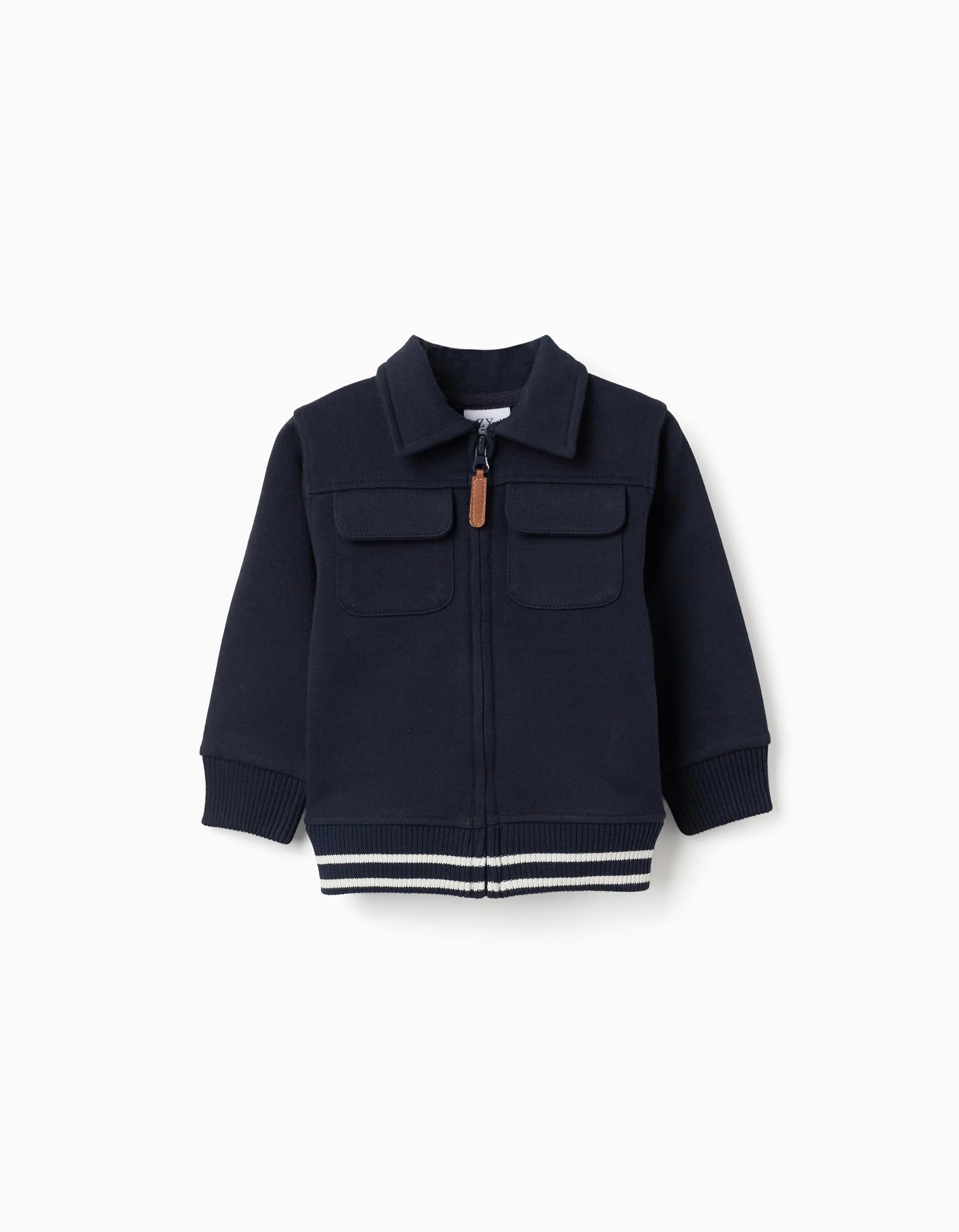 31082003006-0 Veste polaire bleu foncé pour bébé garçon – Image 1
