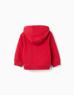 Sweat à capuche rouge avec logo ZY en relief pour bébé garçon – Image 2