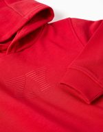 Sweat à capuche rouge avec logo ZY en relief pour bébé garçon – Image 3