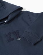 Sweat à capuche bleu marine avec broderie bouclée ZY pour bébé garçon – Image 3
