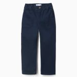Pantalon de charpentier en sergé avec taille élastiquée pour garçon, bleu marine