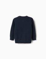 Pull en maille avec boutons aux épaules pour bébé garçon, bleu marine – Image 2