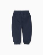 Pantalon de jogging en polaire avec cordon de serrage et imprimé pour bébé garçon, bleu marine – Image 2