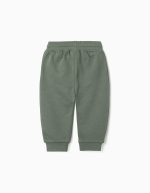 Pantalon de jogging en polaire avec cordon de serrage et imprimé pour bébé garçon, vert foncé – Image 2