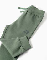 Pantalon de jogging en polaire avec cordon de serrage et imprimé pour bébé garçon, vert foncé – Image 3