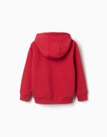 Sweat à capuche rouge pour garçon, avec logo ZY en relief. – Image 2