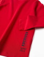 T-shirt à manches longues en coton rouge avec imprimé ZY pour garçon – Image 3