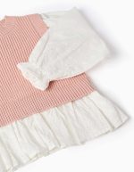 Pull bicolore pour filles, blanc/rose clair – Image 3