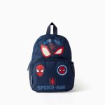 Sac à dos à motifs Spider-Man pour bébés et garçons, bleu foncé