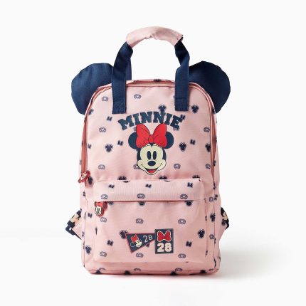 Sac à dos à motifs Minnie et oreilles 3D pour bébé fille, rose clair
