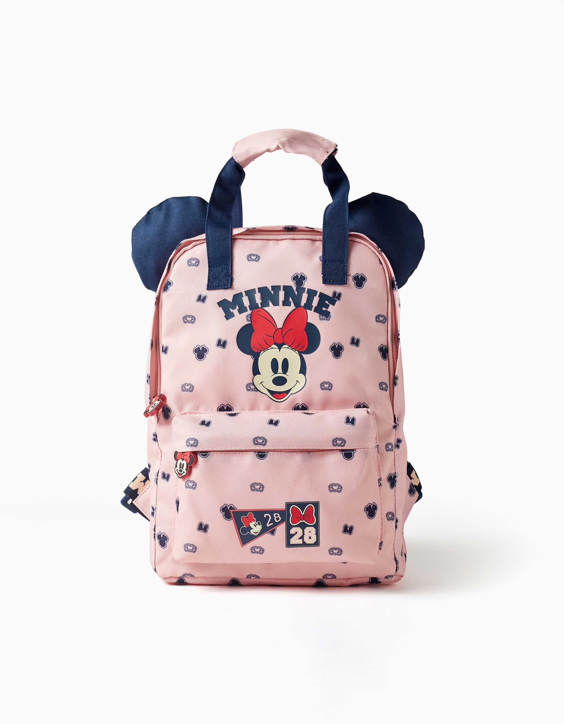 31082283038-0 Sac à dos à motifs Minnie et oreilles 3D pour bébé fille, rose clair – Image 1