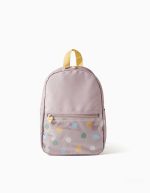 Sac à dos à pois et cœurs pour bébé fille, lilas