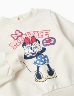 Ensemble de jogging en coton imprimé Minnie pour bébés et petites filles, blanc/rose – Image 3