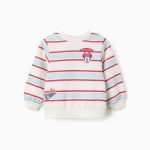 Sweat-shirt rayé brossé avec Minnie pour bébés et filles, multicolore