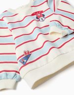Sweat-shirt rayé brossé avec Minnie pour bébés et filles, multicolore – Image 3