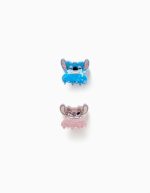 Lot de 2 mini pinces à cheveux Stitch pour bébés et petites filles, bleu/rose