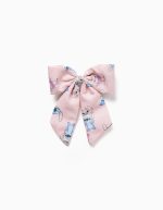 Barrette à cheveux avec nœud et imprimé Stitch pour bébés et petites filles, rose clair