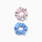 Lot de 2 chouchous Stitch pour bébés et petites filles, bleu/rose