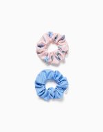 Lot de 2 chouchous Stitch pour bébés et petites filles, bleu/rose