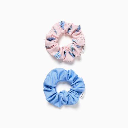 Lot de 2 chouchous Stitch pour bébés et petites filles, bleu/rose