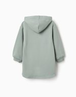 Robe à capuche brossée avec imprimé Stitch pour filles, vert clair – Image 2
