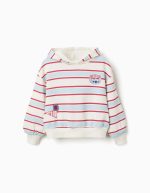 Pull blanc à manches longues STITCH pour fille