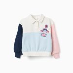 Pull STITCH bleu clair à manches longues pour fille