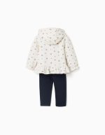 Ensemble 3 pièces en coton à imprimé floral pour bébé fille, blanc/rose/bleu – Image 2