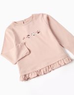 Ensemble 3 pièces en coton à imprimé floral pour bébé fille, blanc/rose/bleu – Image 3