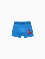 Lot de 4 boxers en coton imprimés Spider-Man pour garçons, bleu/gris – Image 2