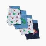 Lot de 4 boxers en coton imprimés Marvel pour garçons, bleu/gris