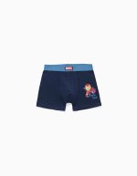 Lot de 4 boxers en coton imprimés Marvel pour garçons, bleu/gris – Image 2