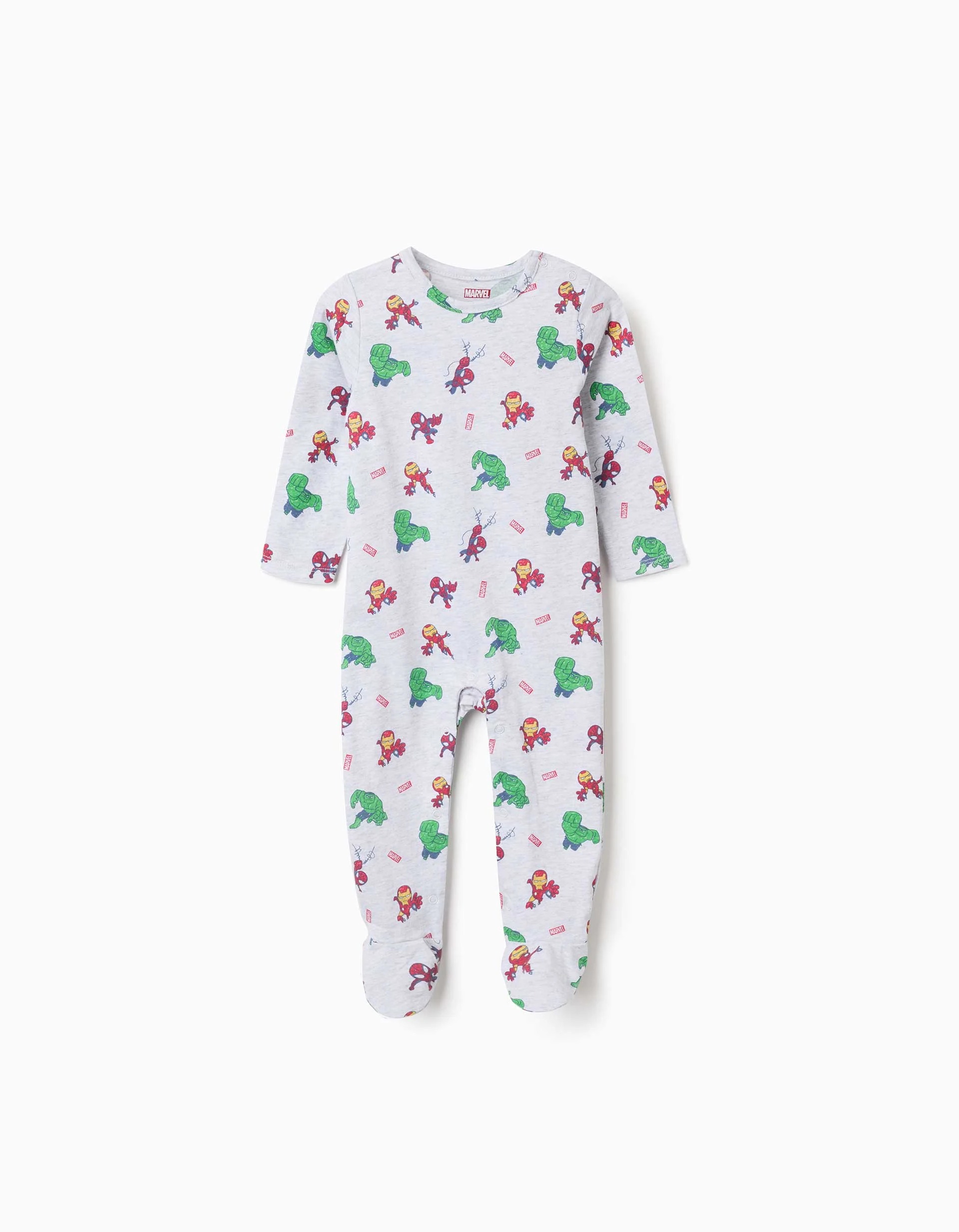 31083173027-0 Grenouillère gris clair en jersey pour bébé garçon – Image 1